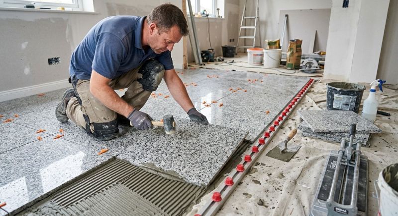 Granite Floor Installation in Overland Park, KS